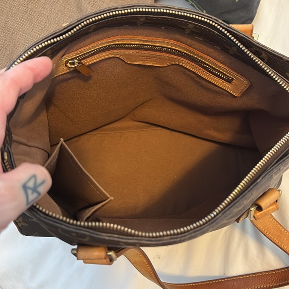 VTG Louis Vuitton Cabas Piano Monogram Hand Tote Bag Coated Canvas, Vachetta - Picture 5 of 12